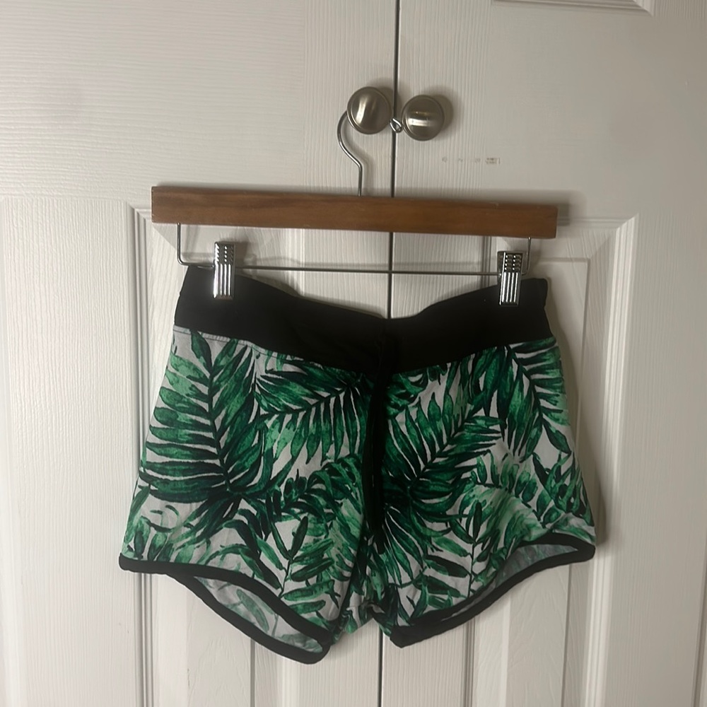 Summer shorts with leaves